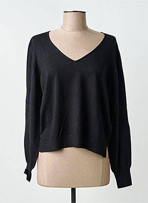 Pull col v manches longues noir DESIRES femme