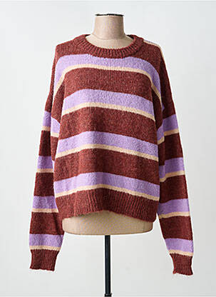 Pull stretch manches longues marron COMPAÑIA FANTASTICA femme