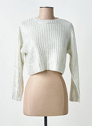Pull coupe cintrée manches longues argent TIFFOSI femme
