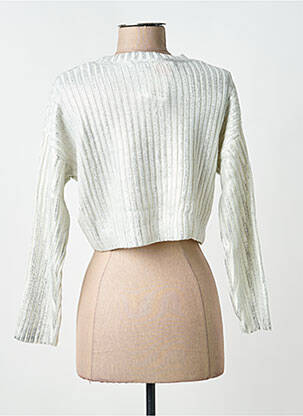 Pull coupe cintrée manches longues argent TIFFOSI femme