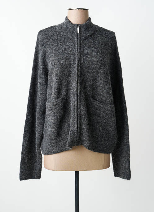 Gilet manches longues resserrée sur le bas gris KAFFE femme