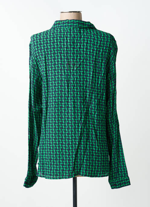 Chemisier coupe cintrée manches longues vert FREEMAN T.PORTER femme