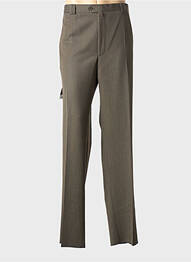 Pantalon droit taille à pinces taille normale marron MEYER homme