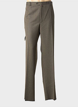 Pantalon droit taille à pinces taille normale marron MEYER homme