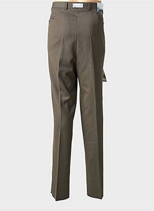 Pantalon droit taille à pinces taille normale marron MEYER homme