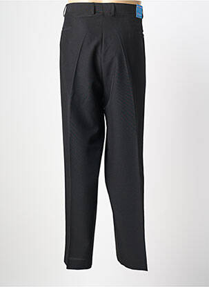Pantalon droit tissage popeline taille normale noir D555 homme
