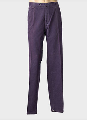 Pantalon droit stretch taille normale violet LUIGI MORINI homme