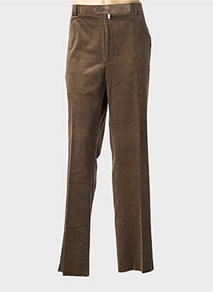 Pantalon droit tissage velours taille normale vert MEYER homme
