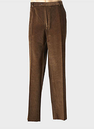 Pantalon droit tissage velours taille normale marron HAROLD homme