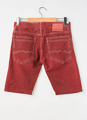 Bermuda tissage denim taille normale rouge TEDDY SMITH homme