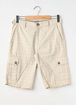 Bermuda tissage popeline taille normale beige BLUE SIDE homme