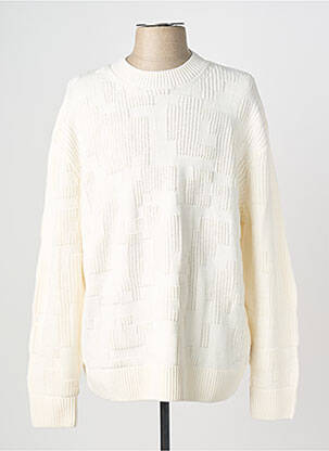 Pull col rond manches longues blanc TOM TAILOR homme