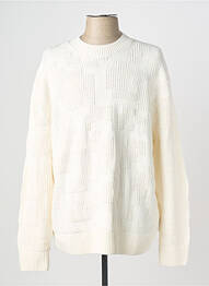 Pull col rond manches longues blanc TOM TAILOR homme