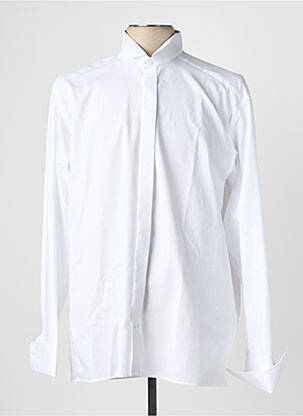 Chemise manches longues coupe droite blanc OLYMP homme