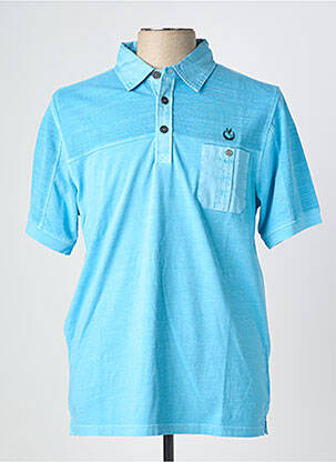 Polo coupe cintrée manches courtes bleu MONTE CARLO homme