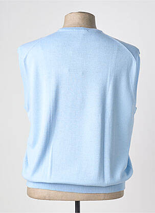 Pull col v sans manche bleu BERAC homme