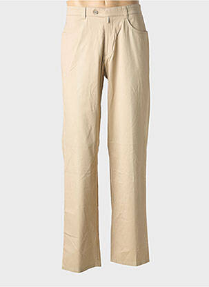 Pantalon droit stretch taille normale beige SAINT HILAIRE homme
