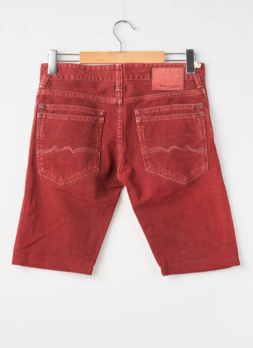 Bermuda coupe droite taille normale rouge TEDDY SMITH homme