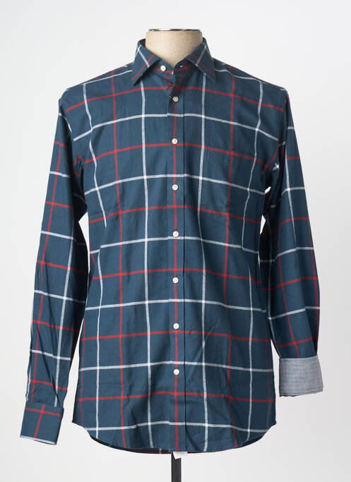 Chemise manches longues imprimé carreaux bleu BEN GREEN homme
