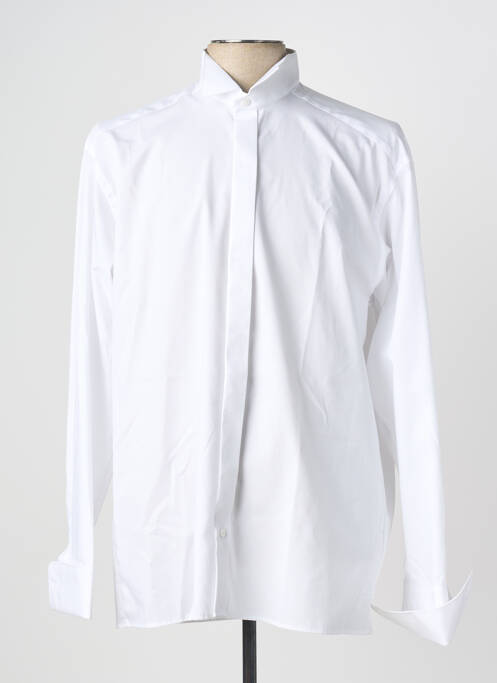 Chemise manches longues coupe droite blanc OLYMP homme