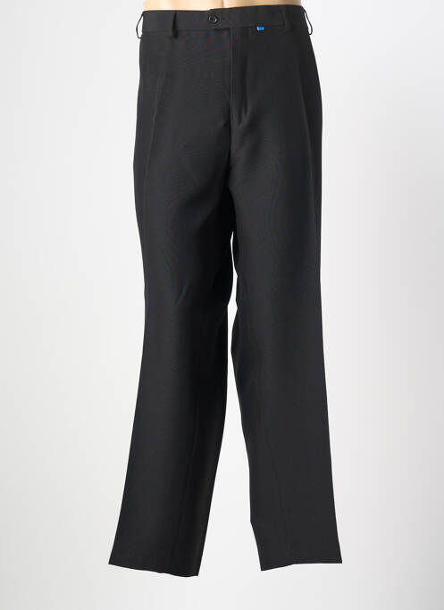 Pantalon droit tissage popeline taille normale noir D555 homme