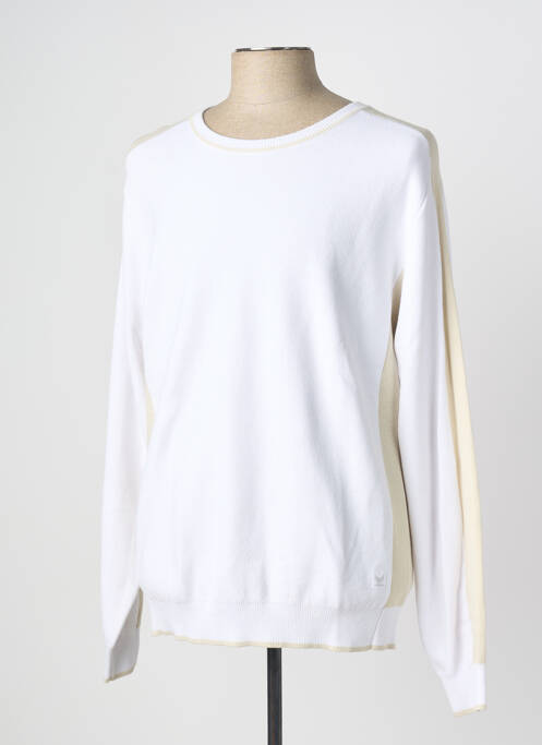 Pull col rond manches longues blanc KAPORAL homme