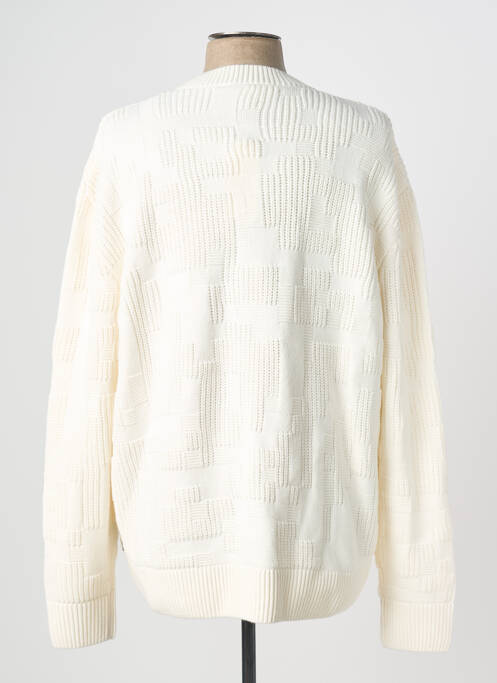 Pull col rond manches longues blanc TOM TAILOR homme