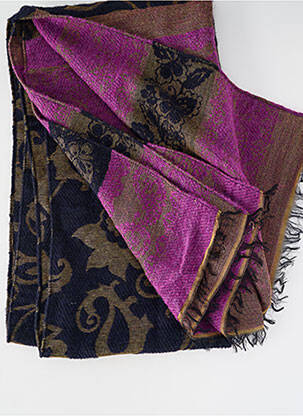 Echarpe imprimé fantaisie violet E.SAVALL femme