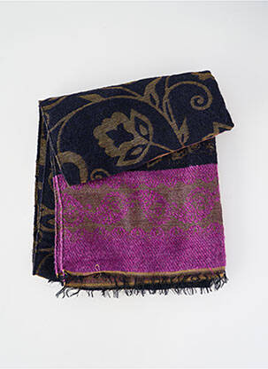 Echarpe imprimé fantaisie violet E.SAVALL femme