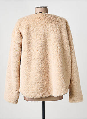 Manteau court poches sans capuche beige ANDROMEDE femme