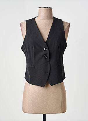 Gilet sans manche poches noir LUCYLUM femme