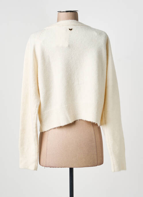 Gilet manches longues resserrée sur le bas beige LES P'TITES BOMBES femme