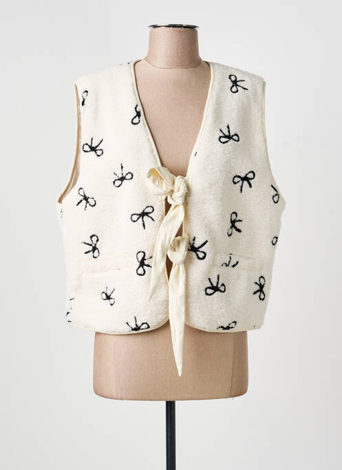 Gilet sans manche poches beige DROLE DE COPINE femme