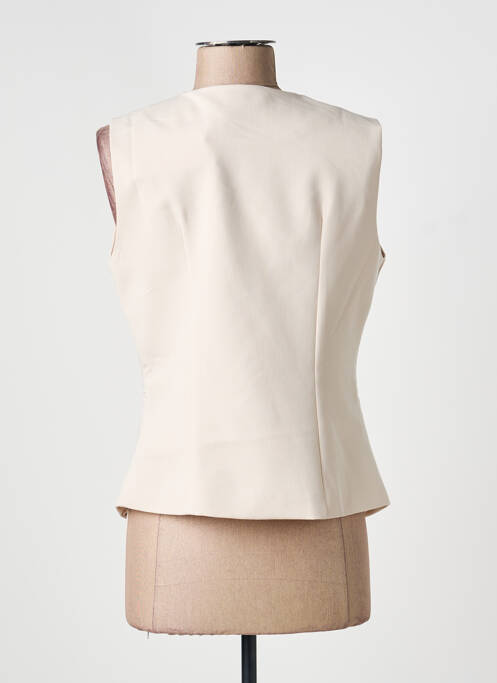 Gilet sans manche fausses poches beige EXQUISS'S femme