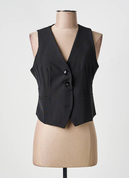 Gilet sans manche poches noir LUCYLUM femme