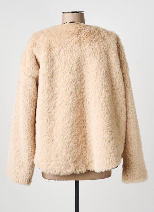 Manteau court poches sans capuche beige ANDROMEDE femme