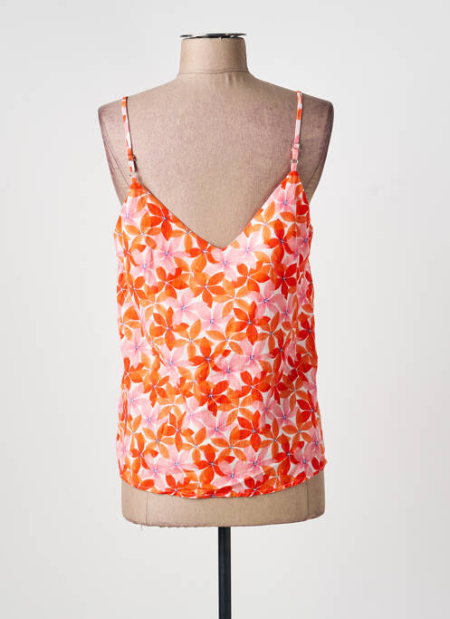 Top manches bretelles ajustables fines bretelles orange SARAH JOHN femme