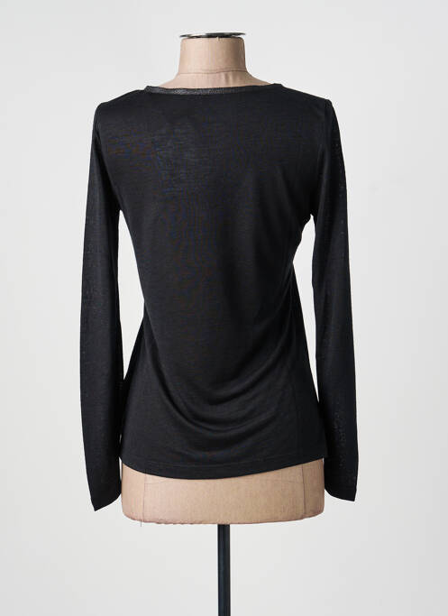 T-shirt col v manches longues noir LES P'TITES BOMBES femme