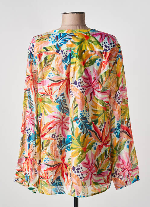 Tunique manches longues fermeture boutonnée sur le devant jaune FREDA femme