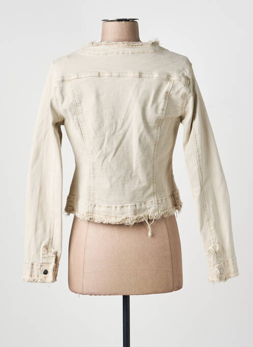 Veste casual col rond beige CARLA GIANNINI femme