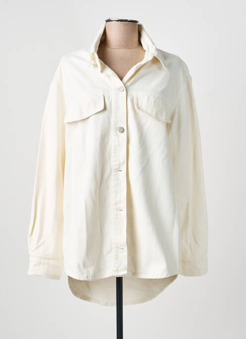 Veste casual col chemisier beige SENES femme