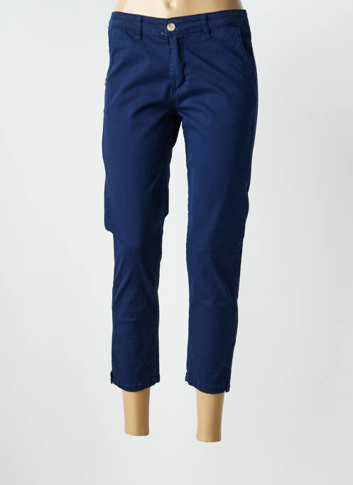Pantacourt stretch taille normale bleu PAKO LITTO femme