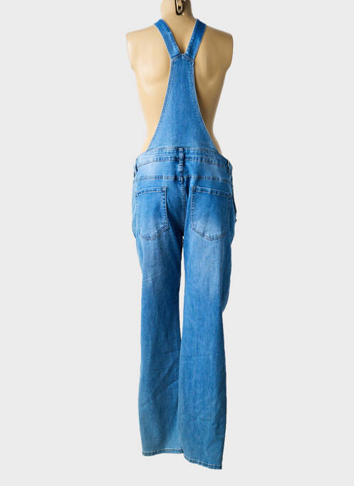 Salopette fermeture boutonnée sur le devant fines bretelles bleu G-SMACK femme