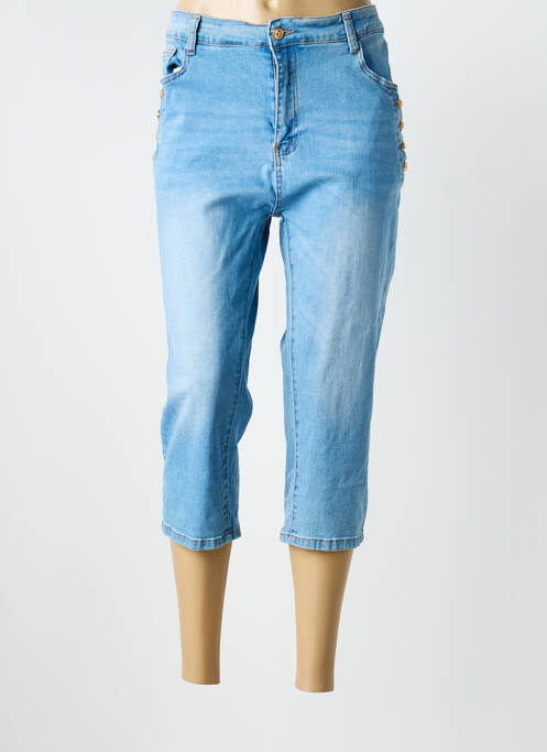 Pantacourt bleu B.S JEANS femme