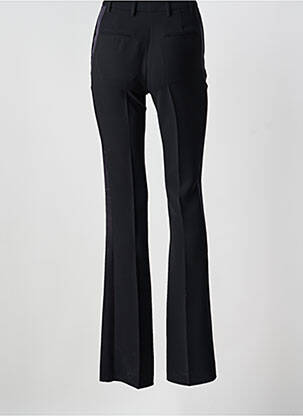 Pantalon flare fermeture zippée sous rabat avec crochet taille normale noir BARBARA BUI femme