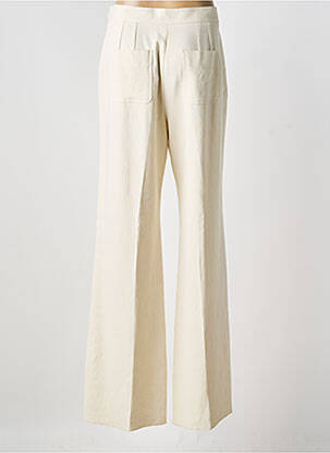 Pantalon large fermeture zip latéral taille normale beige MARELLA femme