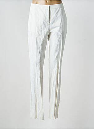 Pantalon slim tissage popeline taille normale blanc ERMANNO SCERVINO femme
