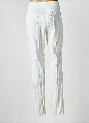 Pantalon slim tissage popeline taille normale blanc ERMANNO SCERVINO femme