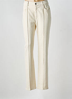 Jeans coupe droite stretch taille normale beige SPORTMAX femme