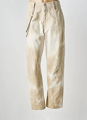 Jeans coupe droite taille normale taille normale beige HIGH femme